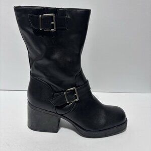 Kenneth Cole Reaction Women’s Jenna Black Platform Boots, Size 9 M